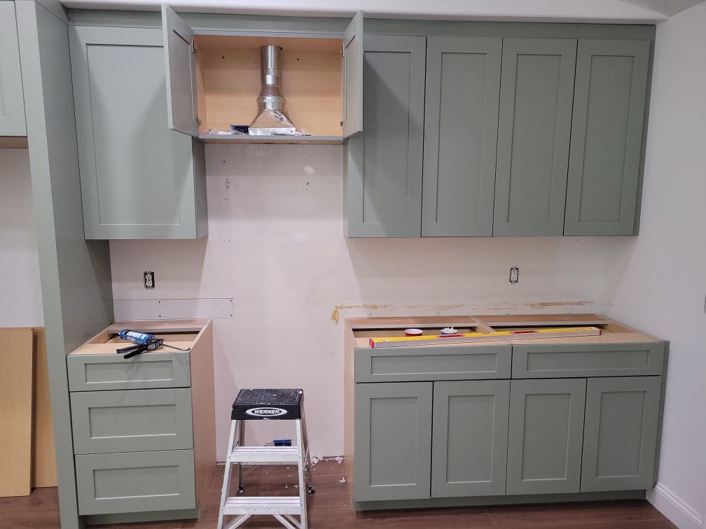 North Wall of Kitchen Showing Added Vent to Outside